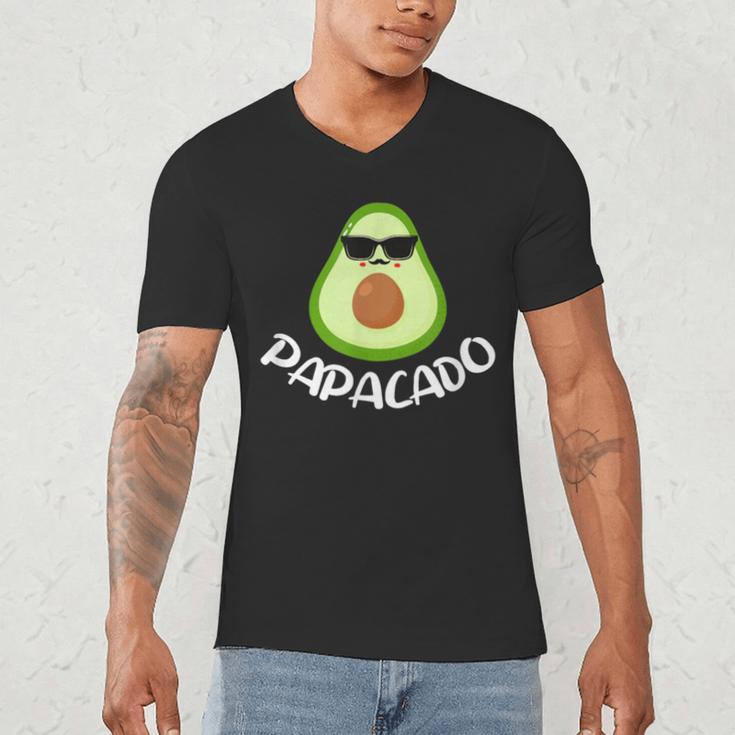Papacado Avocado Dad Daddy Father's Day Men's V-Neck T-Shirt