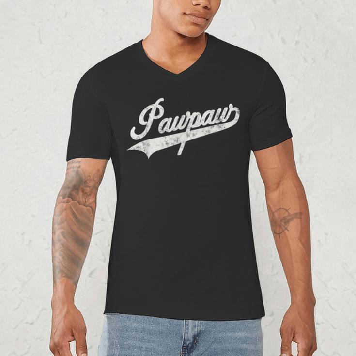 Pawpaw Vintage Retro Style For Dad Grandpa Men's V-Neck T-Shirt Pawpaw Vintage Retro Style For Dad Grandpa Men's V-Neck T-Shirt