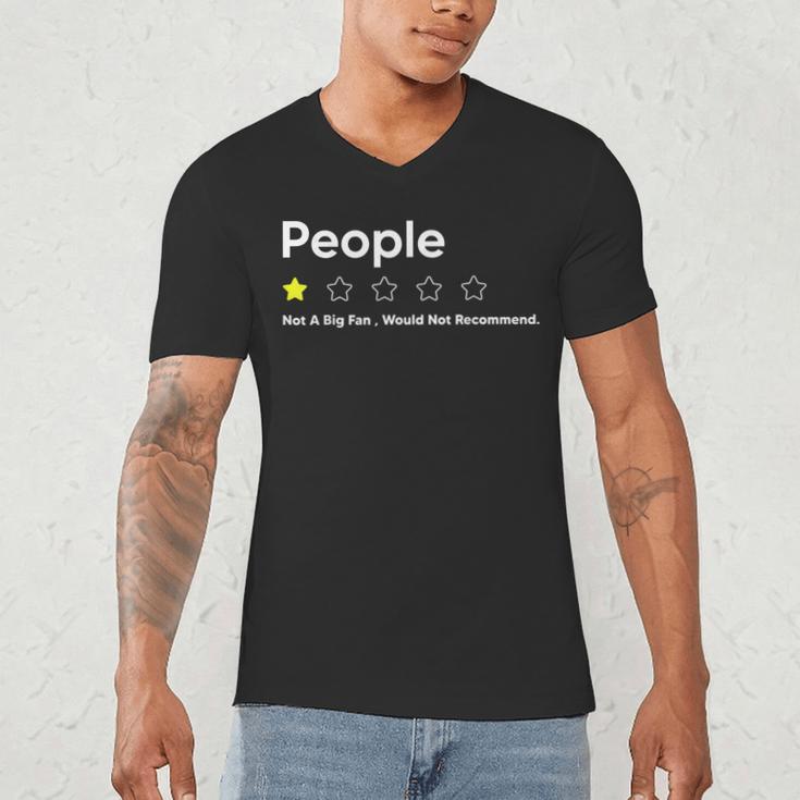 People One Star Not A Big FanWould Not Recommend Introverts Men's V-Neck T-Shirt People One Star Not A Big FanWould Not Recommend Introverts Men's V-Neck T-Shirt