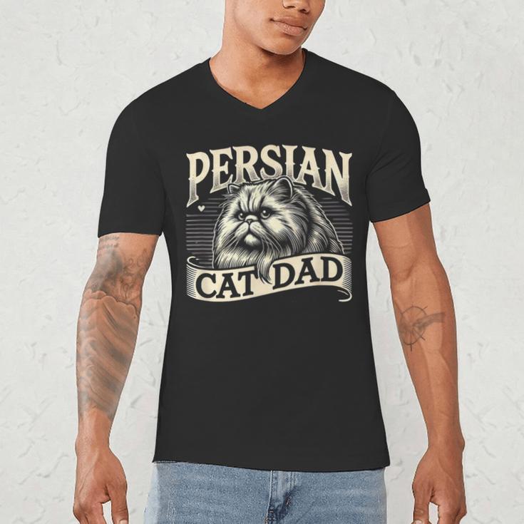 Persian Cat Dad Persian Cats Persian Cat Lover Men's V-Neck T-Shirt