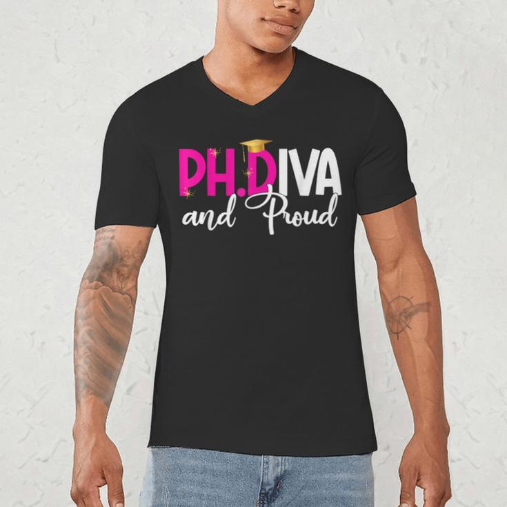 PhDiva Graduation Doctorate Student Graduate Men's V-Neck T-Shirt