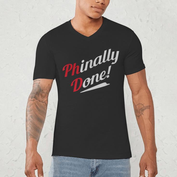 Phinally Done PhDShirt Graduation Men's V-Neck T-Shirt