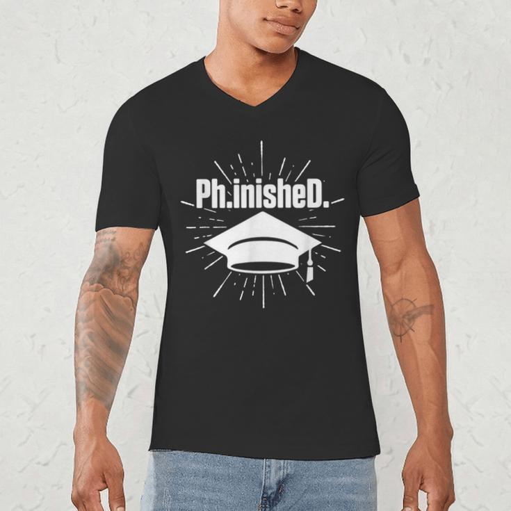 PhinisheD PhD Graduation Doctor Of Philosophy Men's V-Neck T-Shirt