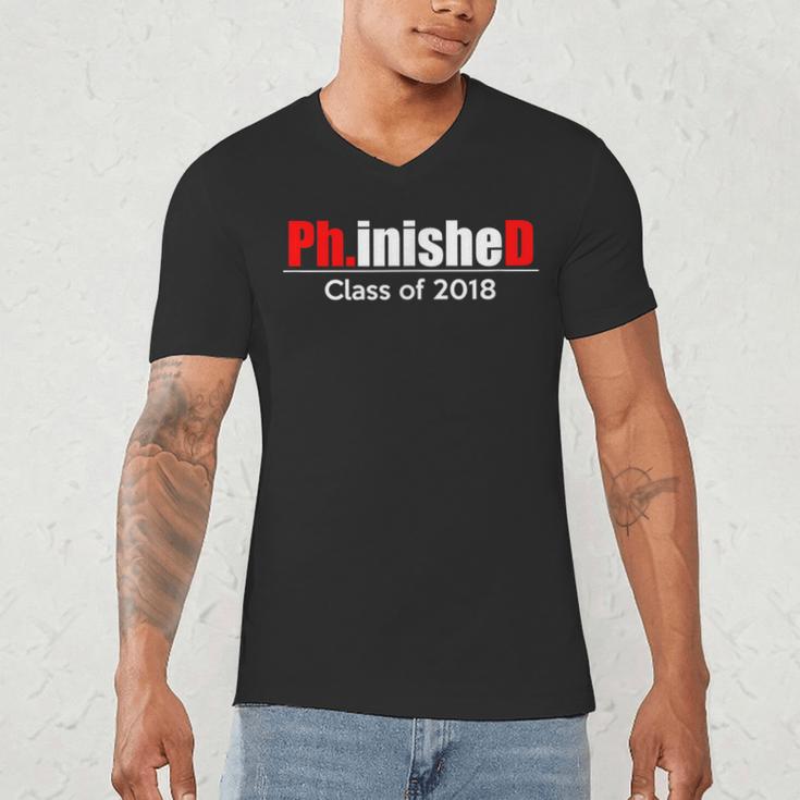 Phinished PhD Graduation T-Shirt For Men And Women Men's V-Neck T-Shirt