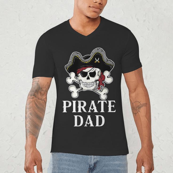 Pirate Father Pirate Dad Halloween Men's V-Neck T-Shirt