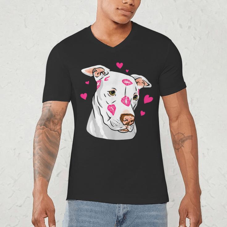 Pitbull Love Pitbull Moms Dads Men's V-Neck T-Shirt