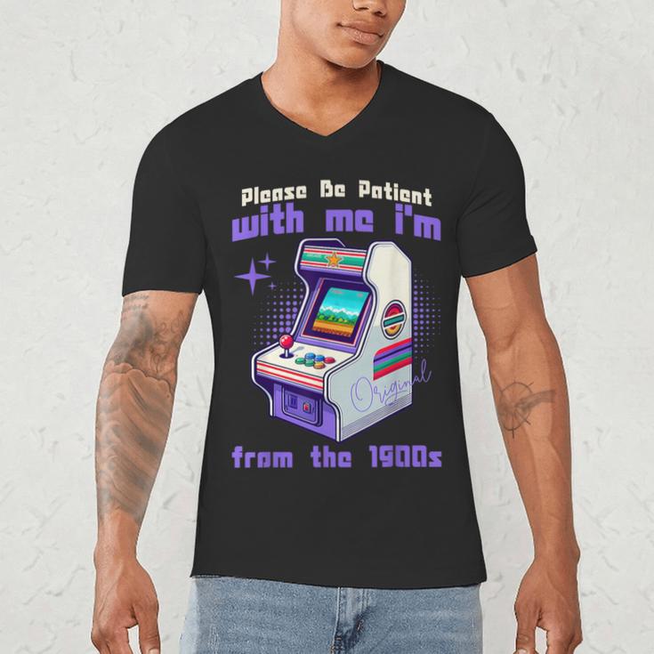 Please Be Patient With Me I'm From The 1900s Gamer Gaming Men's V-Neck T-Shirt