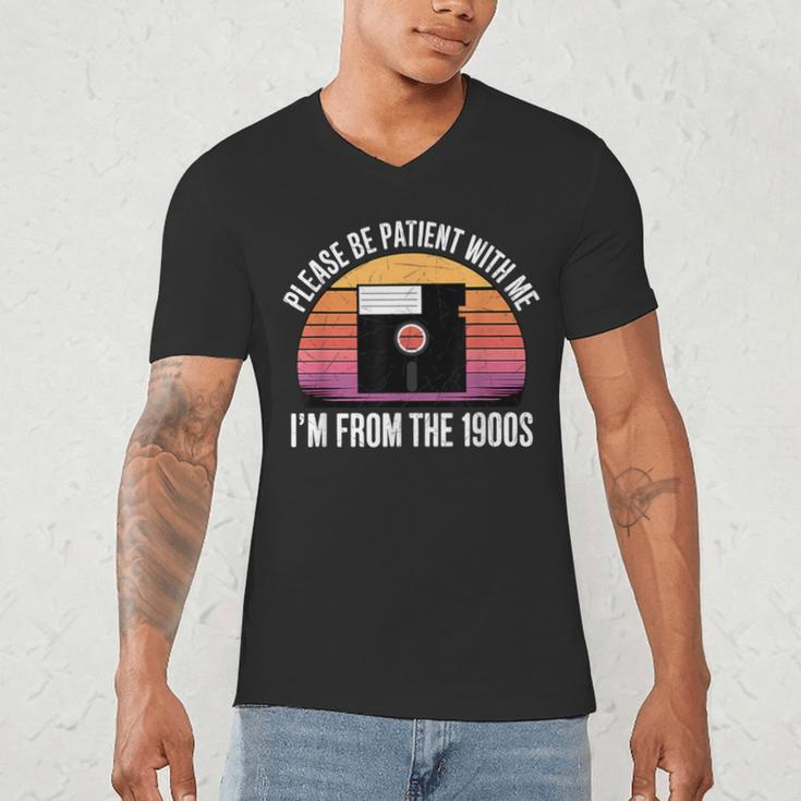 Please Be Patient With Me I'm From The 1900s PC Floppy Disk Men's V-Neck T-Shirt
