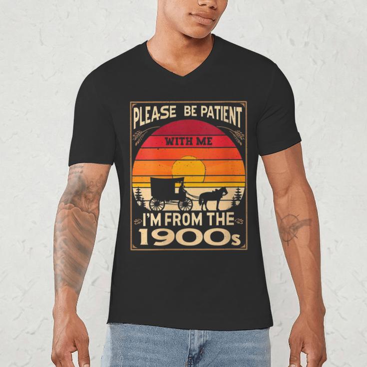 Please Be Patient I'm From The 1900s Sunset Vintage Wagon Men's V-Neck T-Shirt Please Be Patient I'm From The 1900s Sunset Vintage Wagon Men's V-Neck T-Shirt