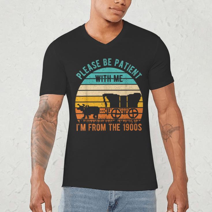 PLEASE BE PATIENT I'M FROM THE 1900s Vintage 1900s 90s Men's V-Neck T-Shirt