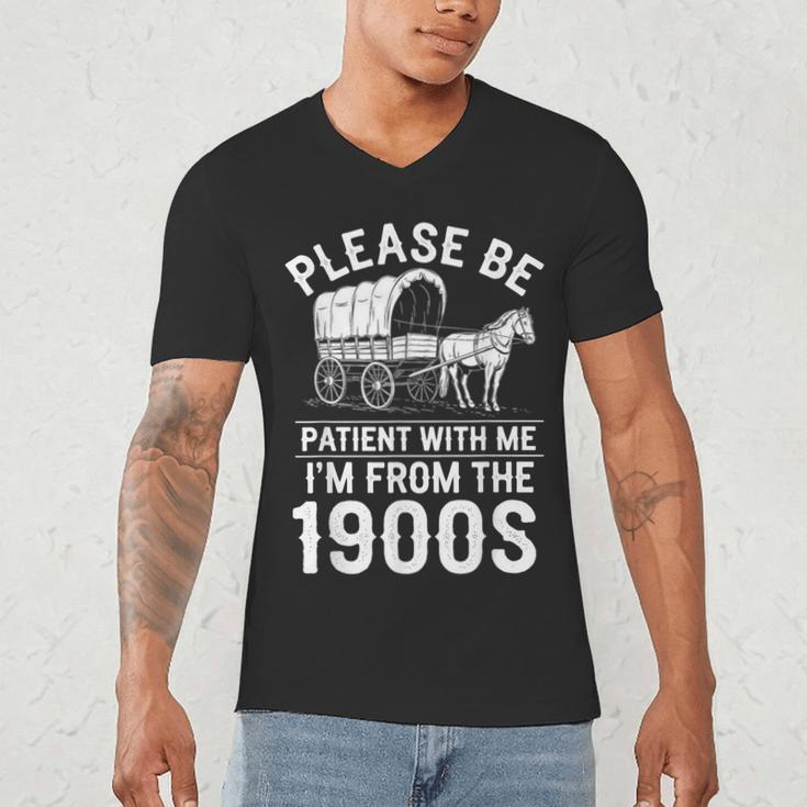 Please Be Patient I'm From The 1900s Vintage Humor 90s Kids Men's V-Neck T-Shirt Please Be Patient I'm From The 1900s Vintage Humor 90s Kids Men's V-Neck T-Shirt
