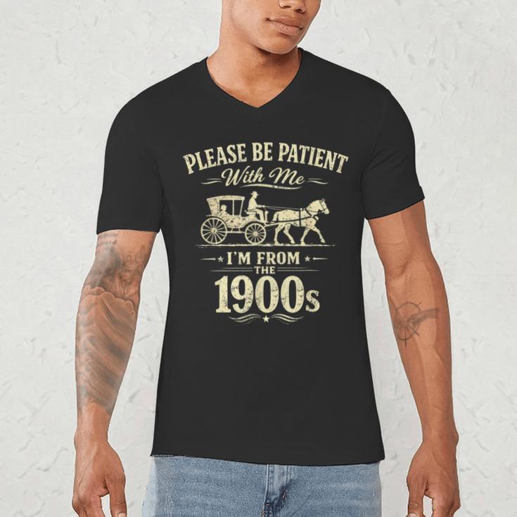 Please Be Patient With Me I'm From The 1900s Vintage Men's V-Neck T-Shirt Please Be Patient With Me I'm From The 1900s Vintage Men's V-Neck T-Shirt