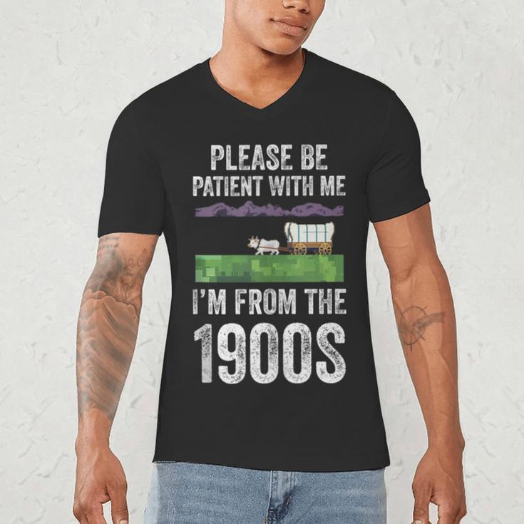 Please Be Patient With Me I'm From The 1900s Vintage Ox Men's V-Neck T-Shirt