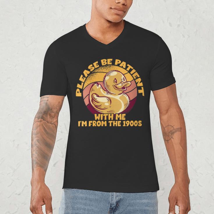 Please Be Patient I'm From The 1900s Vintage Toy Duck Men's V-Neck T-Shirt