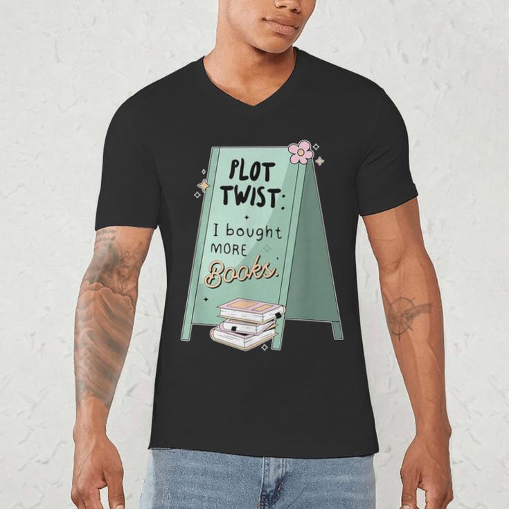 Plot Twist I Bought More Books Bookish Men's V-Neck T-Shirt