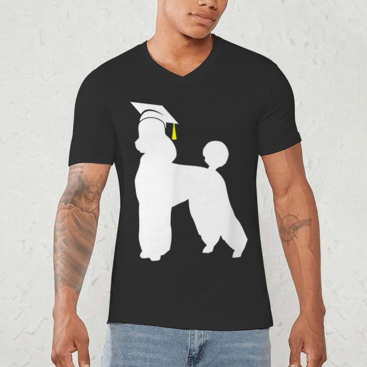 Poodle Graduation Dog Graduate Men's V-Neck T-Shirt