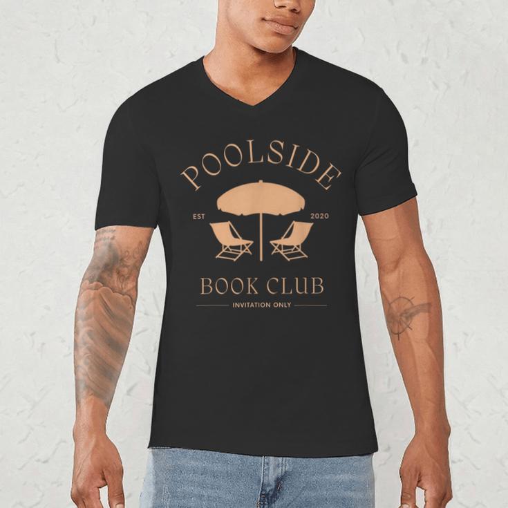 Poolside Book Club Summer Reading Book Lover Swimming Shirt For Men Women Men's V-Neck T-Shirt