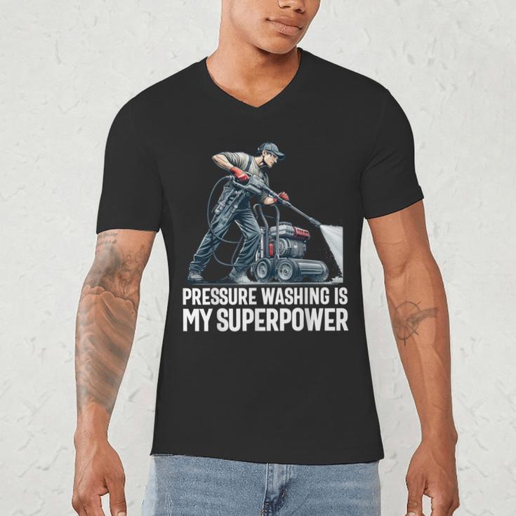 Power Washing Pressure Washing For Washer Dad Men Grandpa Men's V-Neck T-Shirt