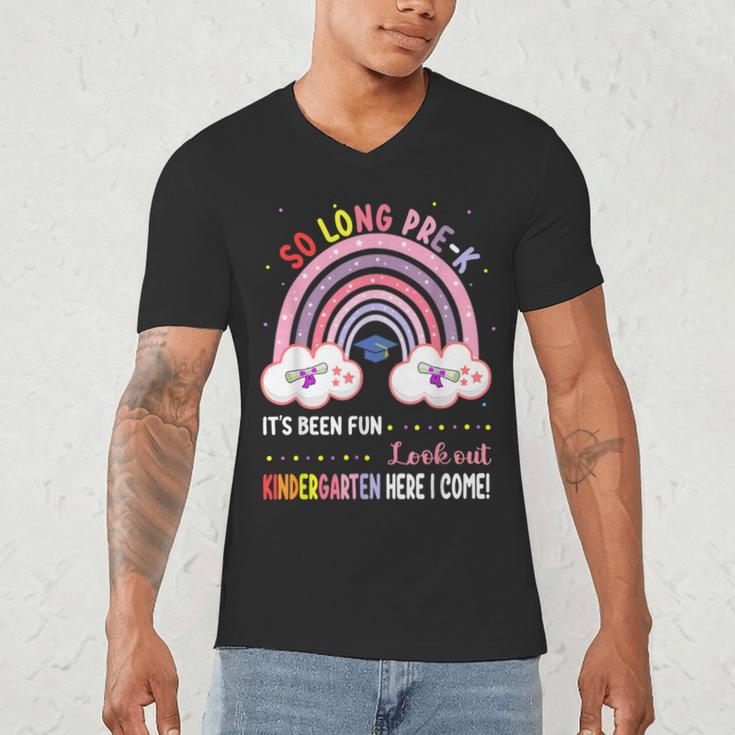 Pre k Graduation Class 2025 Graduate Pre-k Rainbow Girls Men's V-Neck T-Shirt