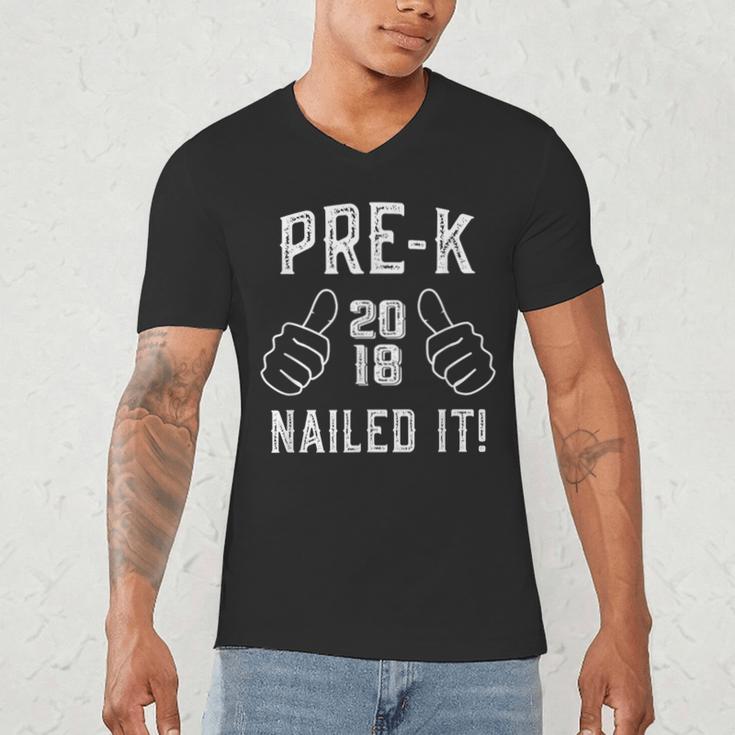 Pre-K Nailed It 2018 Cute Preschool Graduation Men's V-Neck T-Shirt