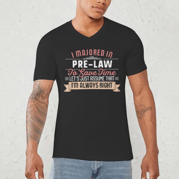Pre-Law Major Student Shirt Graduation College Men's V-Neck T-Shirt