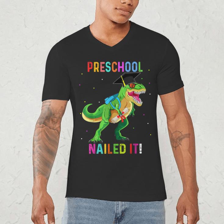Preschool Graduation Class Of 2022 Graduate Dinosaur Kids Men's V-Neck T-Shirt