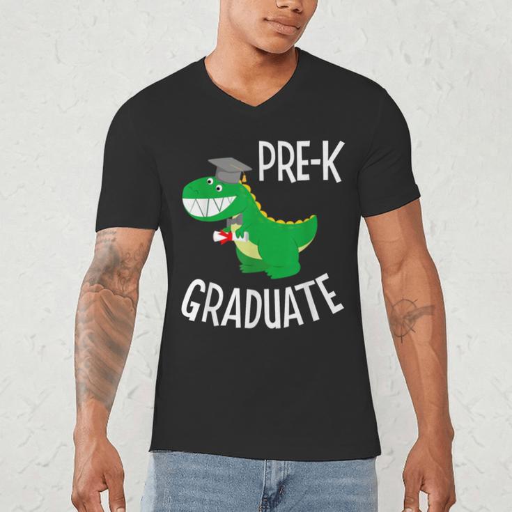 Preschool Graduation Preschooler Dinosaur Pre-K Dino Kids Men's V-Neck T-Shirt