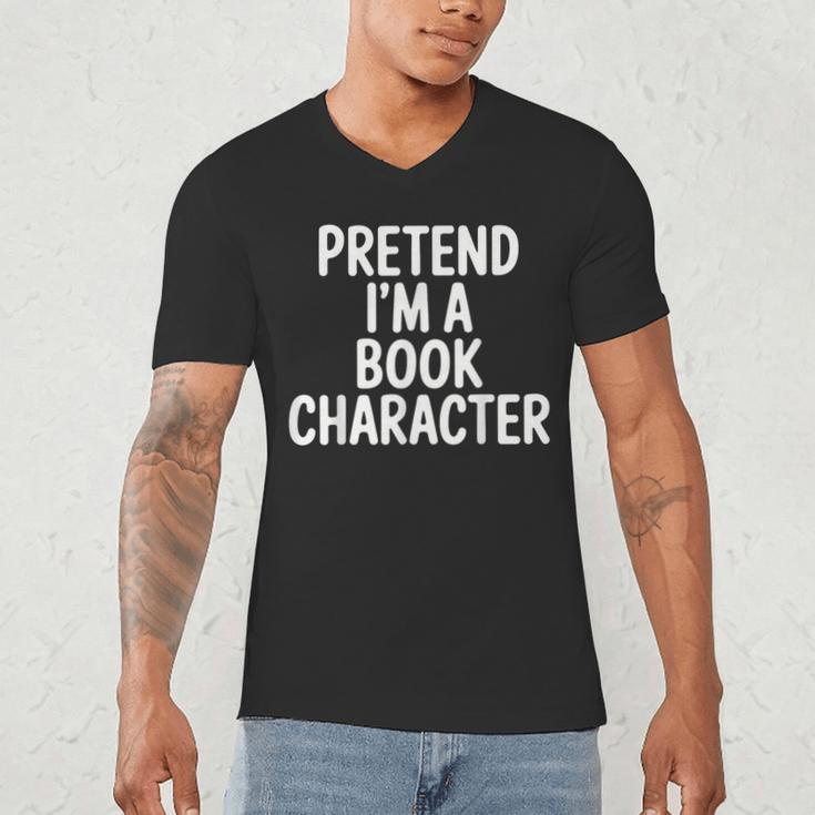 Pretend I'm A Book Character Costumes For Kids Halloween Men's V-Neck T-Shirt Pretend I'm A Book Character Costumes For Kids Halloween Men's V-Neck T-Shirt