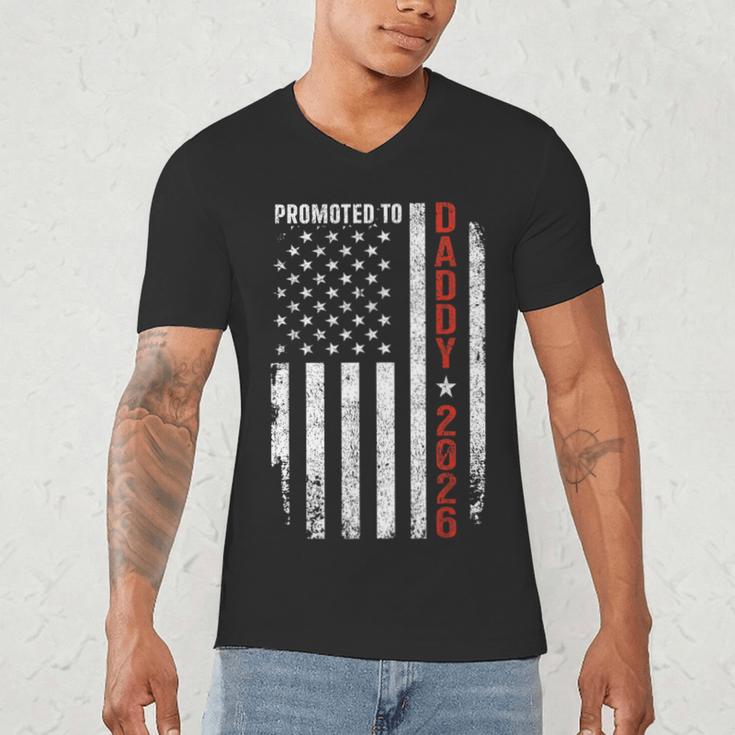 Promoted To Daddy 2026 Men's V-Neck T-Shirt Promoted To Daddy 2026 Men's V-Neck T-Shirt