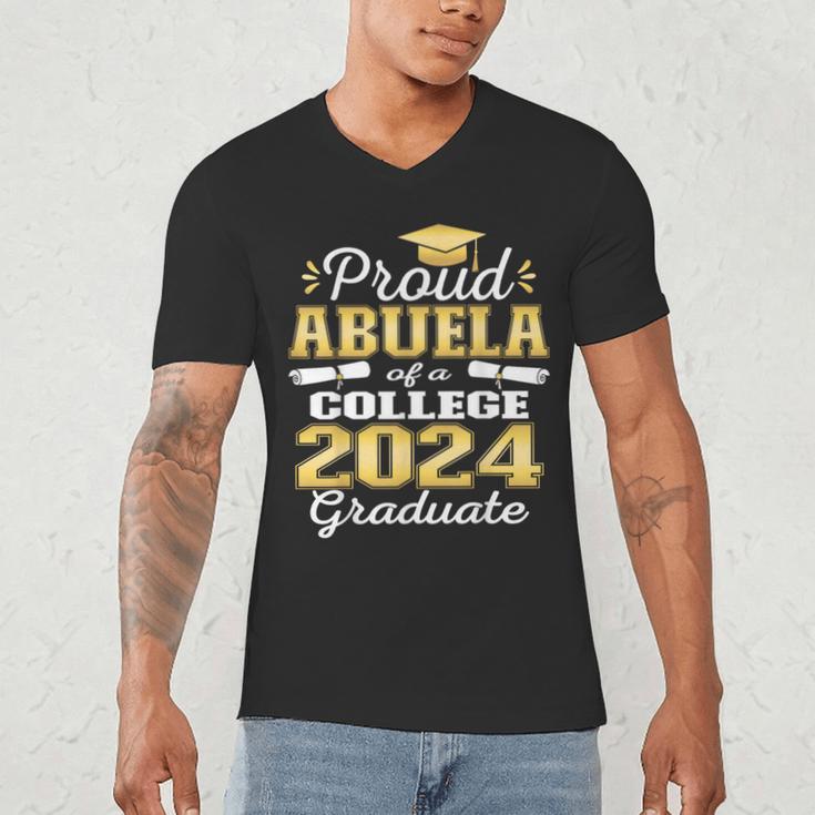 Proud Abuela Of 2024 College Graduate Family 24 Graduation Men's V-Neck T-Shirt