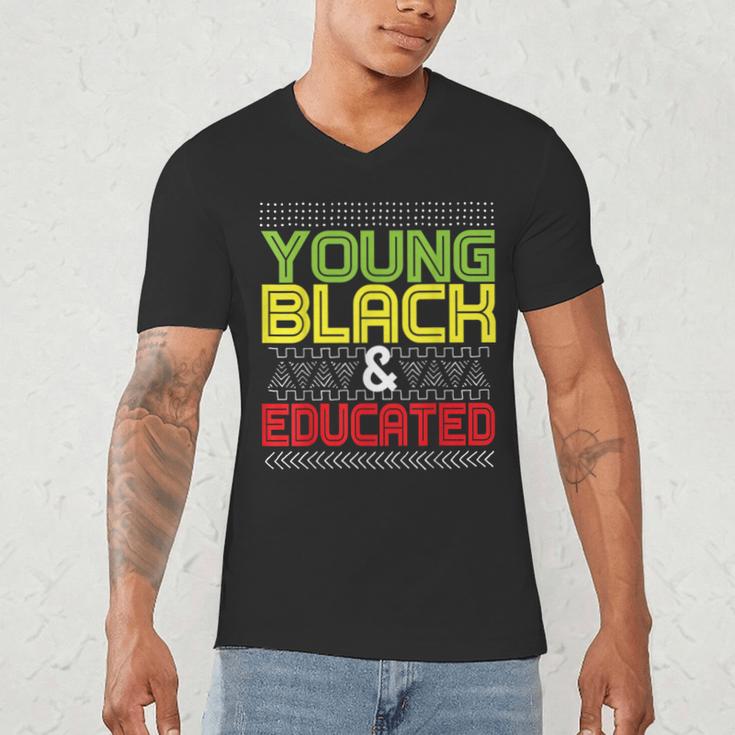 Proud African American Educated Graduation Men's V-Neck T-Shirt