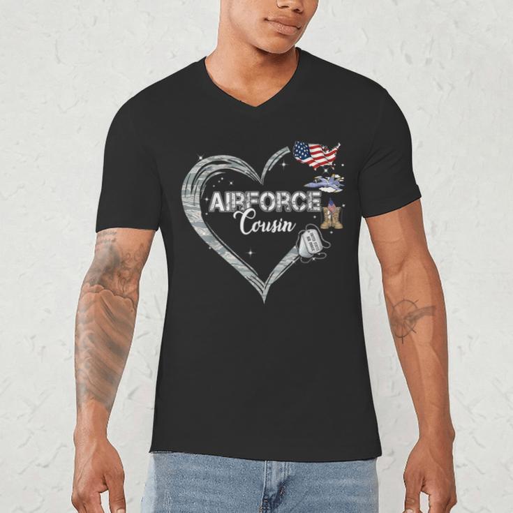 Proud Air Force Cousin Air Force Graduation Cousin USAF Men's V-Neck T-Shirt