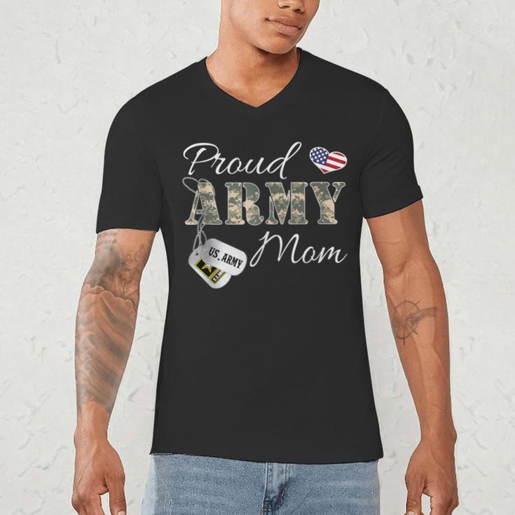 Proud Army Mom Army Graduation Military Mom T-Shirt Men's V-Neck T-Shirt