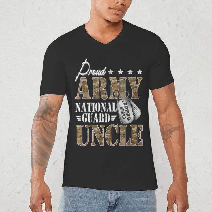 Proud Army National Guard Uncle National Guard Graduation Men's V-Neck T-Shirt