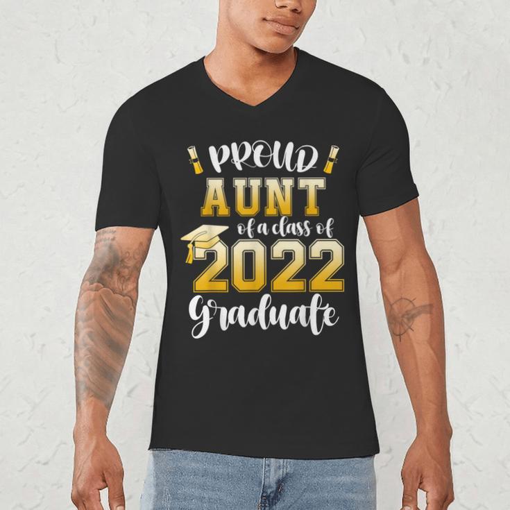 Proud Aunt Of a Class Of 2022 Graduate Graduation 2022 Women Men's V-Neck T-Shirt