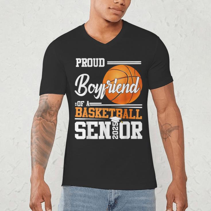 Proud Boyfriend Of A 2025 Senior Graduation Basketball Men's V-Neck T-Shirt