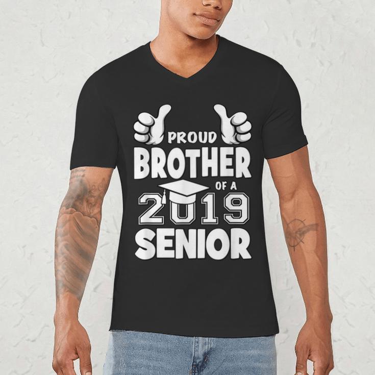 Proud Brother Of A 2019 Senior School Graduation Shirt Men's V-Neck T-Shirt