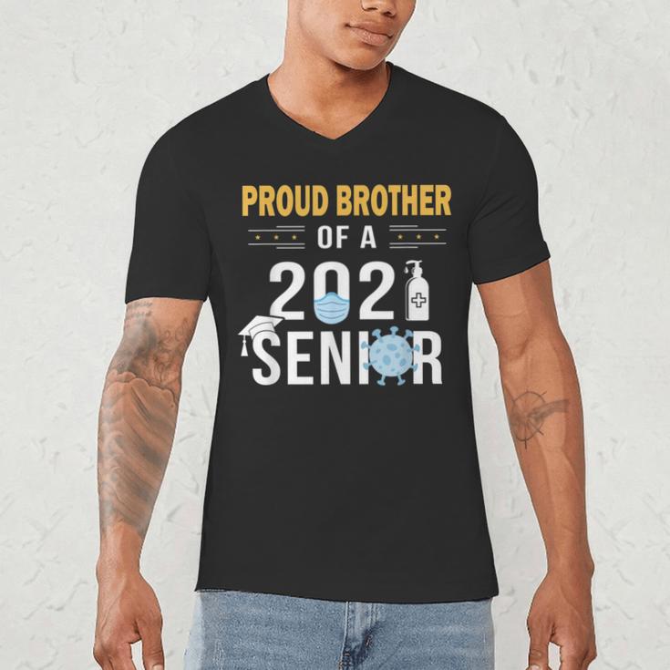 Proud Brother Of a 2021 Senior Shirt Graduation Men's V-Neck T-Shirt