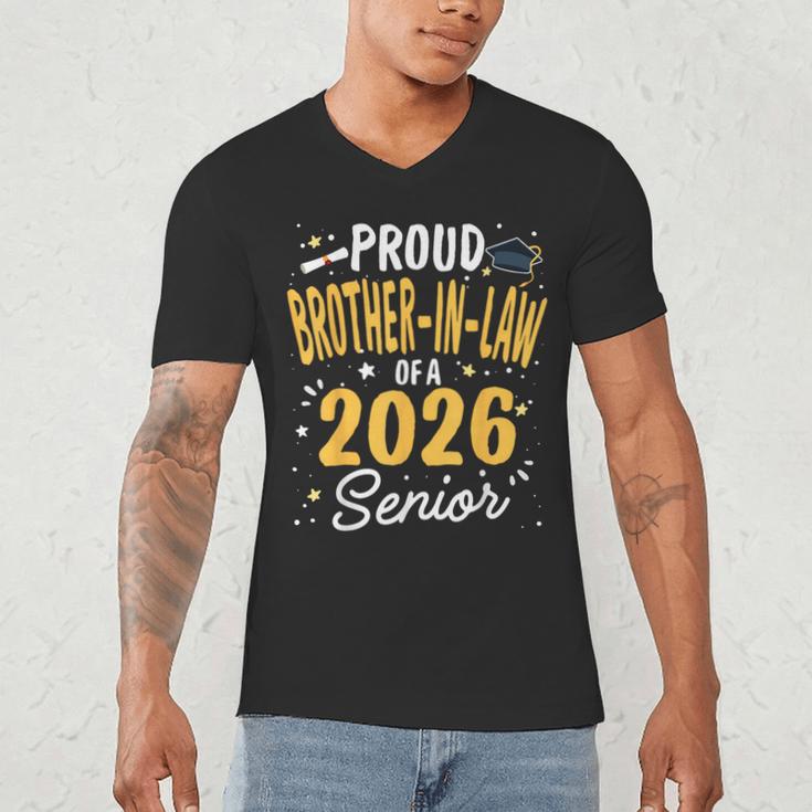 Proud Brother-In-Law Of A Class 2026 Senior Graduation 2026 Men's V-Neck T-Shirt