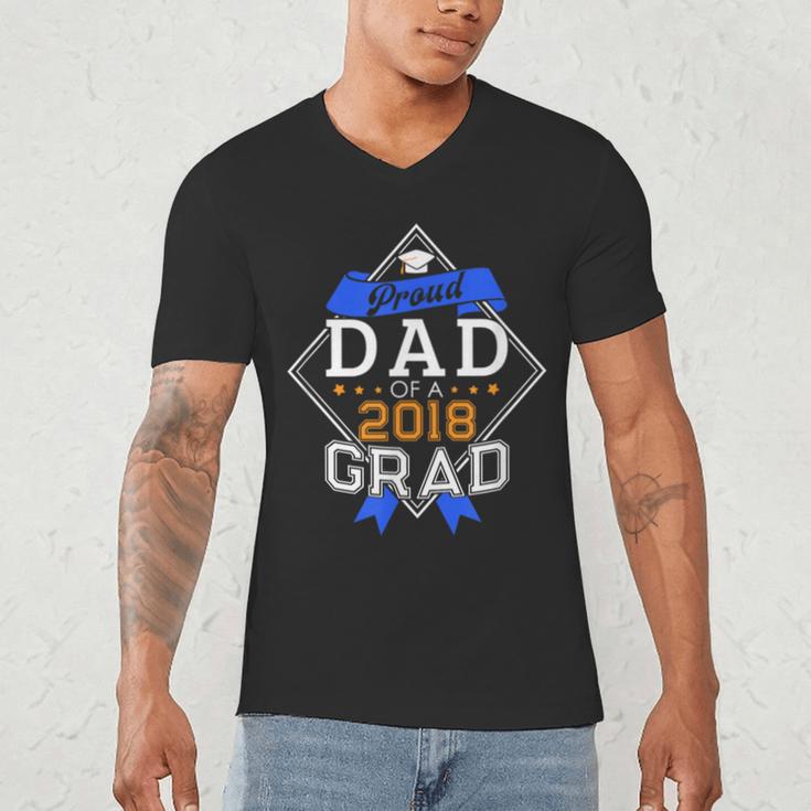 Proud Dad Of A 2018 Graduate Graduation Grad Men's V-Neck T-Shirt