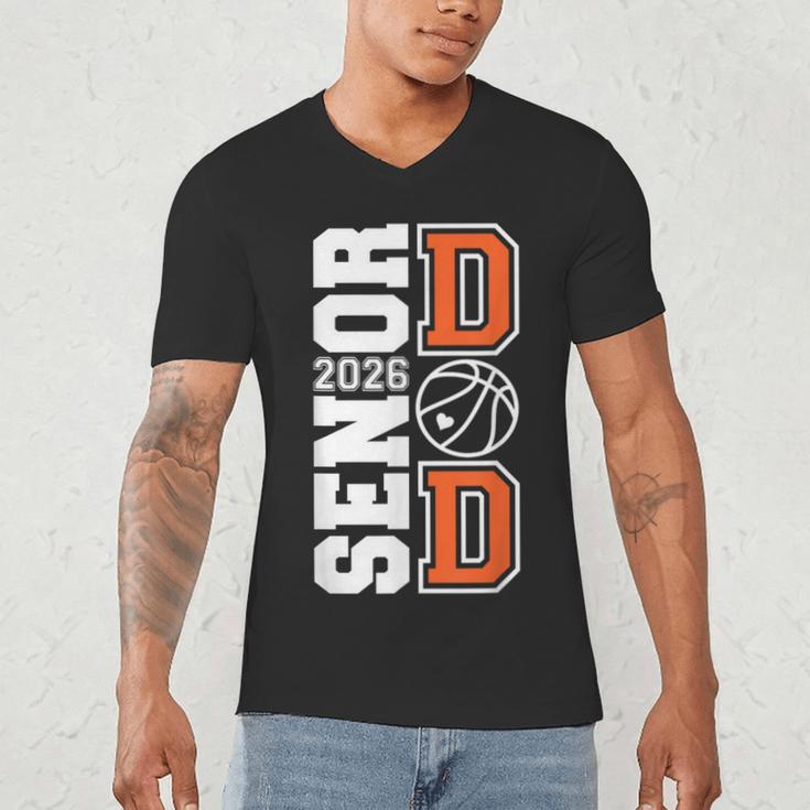 Proud Dad Of A 2026 Senior Graduate Basketball Senior 26 Men's V-Neck T-Shirt