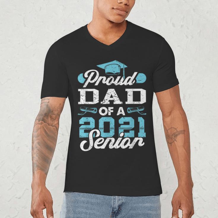 Proud Dad Of a Class Of 2021 Senior Graduate Graduation Men's V-Neck T-Shirt