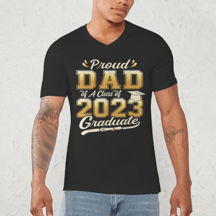 Proud Dad Of a Class Of 2023 Graduate Senior Graduation Men's V-Neck T-Shirt
