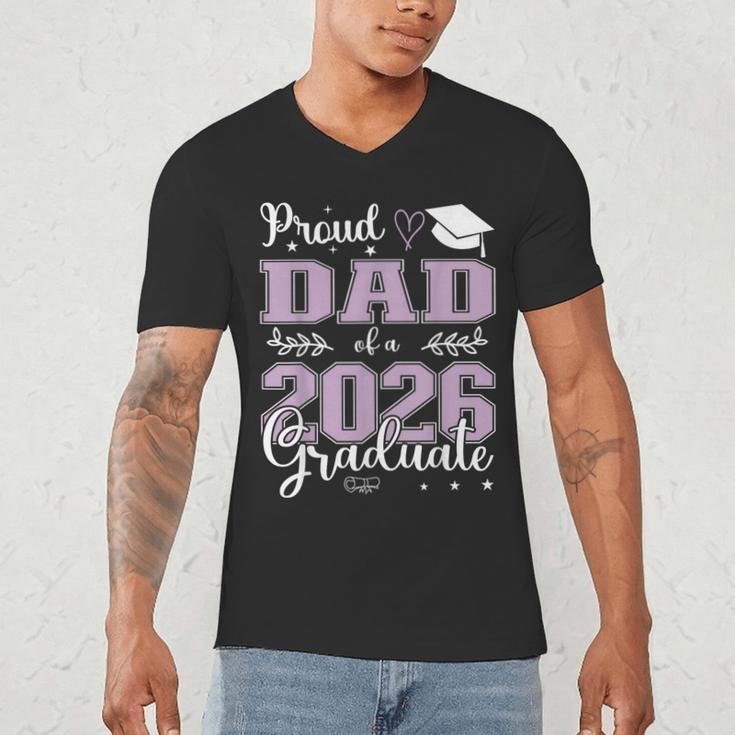 Proud Dad Of a Class Of 2026 Graduate For Graduation Men's V-Neck T-Shirt