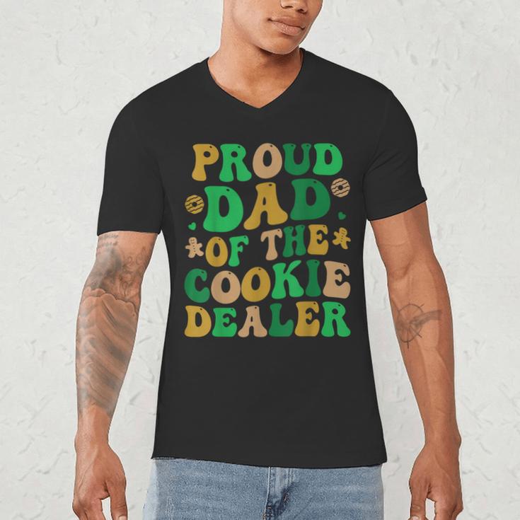 Proud Dad Of a Cookie Dealer Scout Troop Cookie Dealer Girls Men's V-Neck T-Shirt