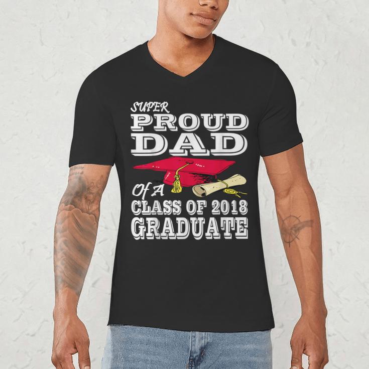 Proud Dad Graduation Shirt 2018 Graduate Tee Men's V-Neck T-Shirt