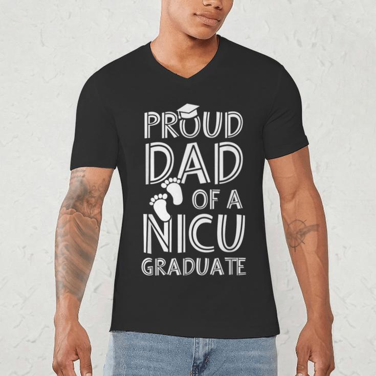 Proud Dad NICU Graduate Newborn Nurse Men's V-Neck T-Shirt