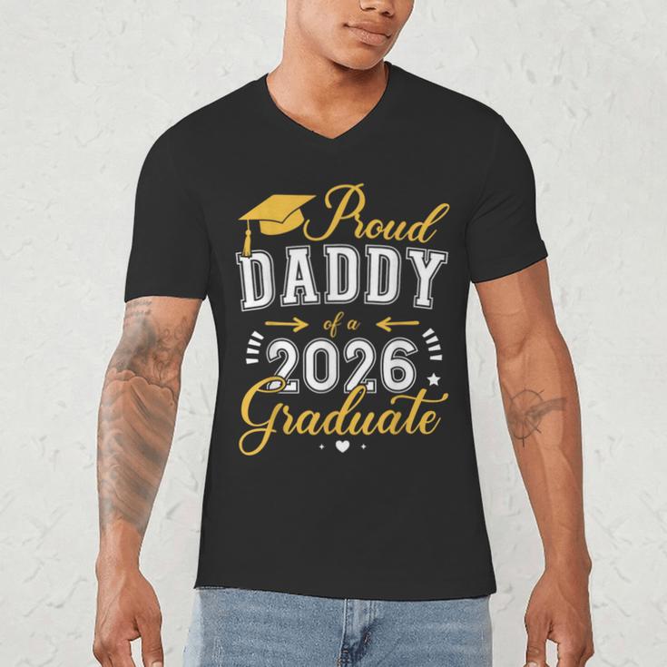Proud Daddy Of a Class Of 2026 Graduate For Graduation Men's V-Neck T-Shirt