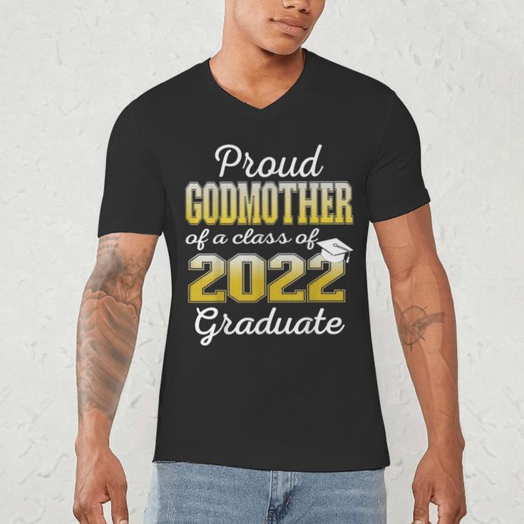 Proud Godmother Of 2022 Graduate Class 2022 Graduation 22 Men's V-Neck T-Shirt
