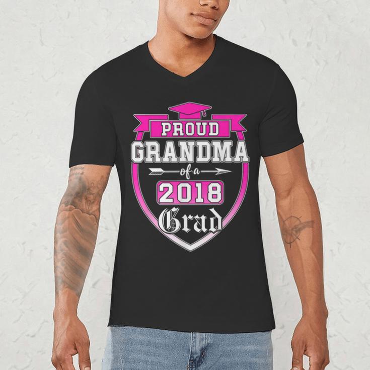 Proud Grandma Of a 2018 Grad Graduation Family Men's V-Neck T-Shirt